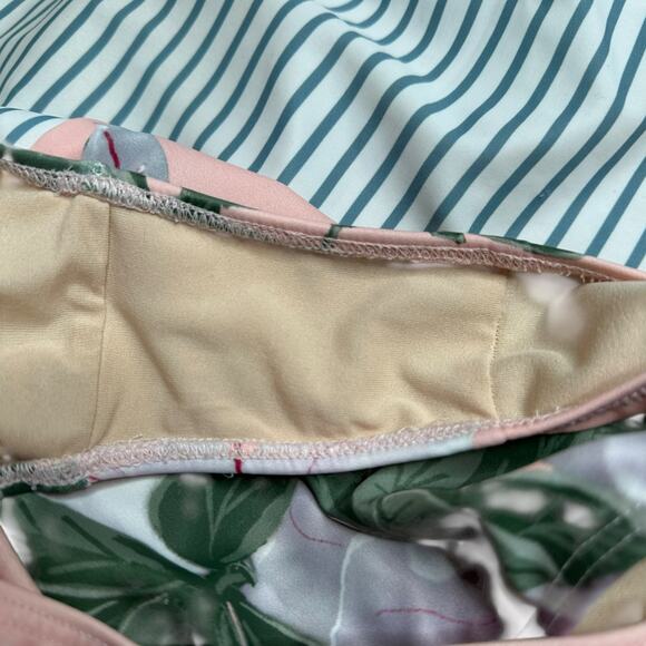 ALBION FIT Island Fever One Piece Swimsuit Floral Striped Women's Size XL FLAWED - Picture 6 of 12